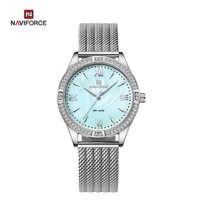 NAVIFORCE NF5028 Ladies Luxury Women Watches Elegance casual Diamond Female Quartz Wristwatches