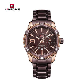 Relógio Masculino NAVIFORCE NF9117S – Luxo e Elegância [Quartzo, Display de Data, Casual, À Prova d'Água]